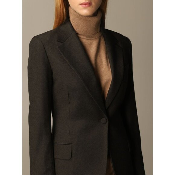 THEORY Fitted Blazer Wool Sleek Flannel 1 Button Jacket - Picture 5 of 9